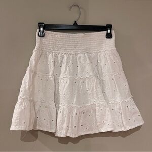 American Eagle White Eyelet Skirt